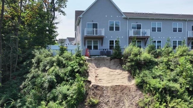 Mudslide behind condo 