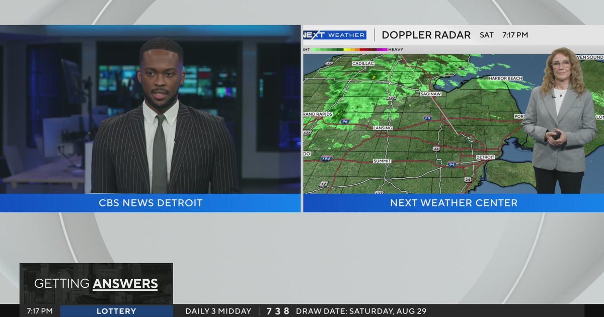 Chance of scattered showers - CBS Detroit
