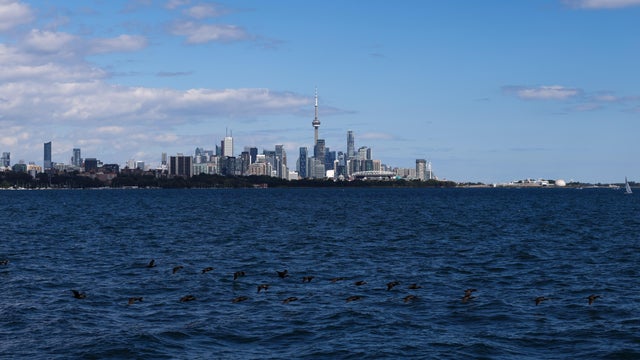 The Toronto skyline over Lake Ontario in Toronto, Ontario, Canada, on Friday, Aug. 28, 2026. 