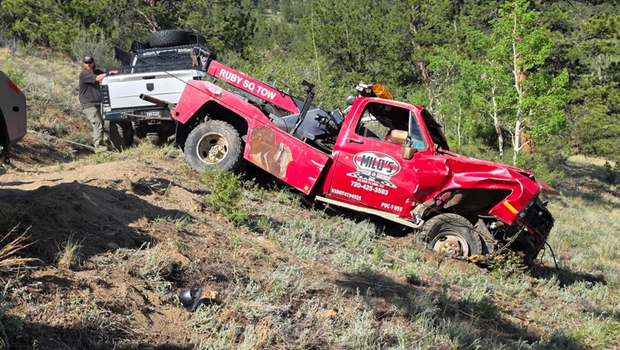 Tow truck that launched Colorado man's forest cleanup campaign pulled off mountain