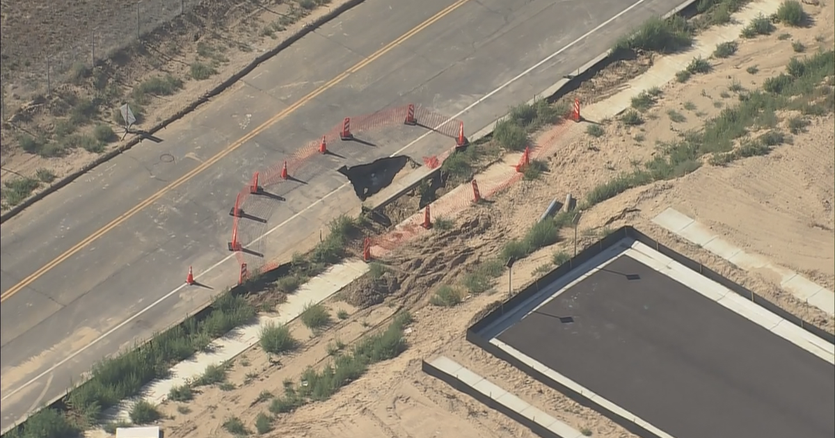 Repair work to begin on large sinkhole northeast of Denver as road continues to deteriorate