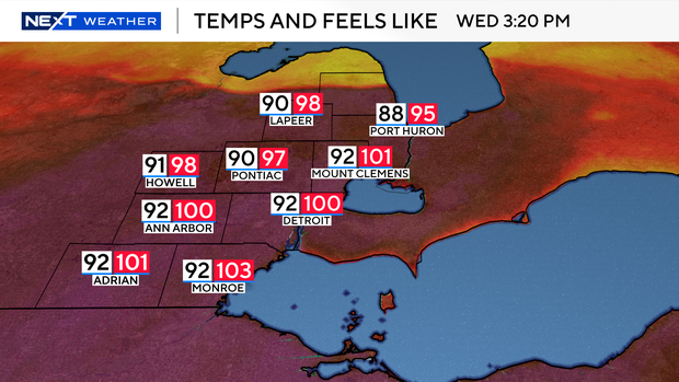 CBS Detroit future-air-temp-and-feels-like 