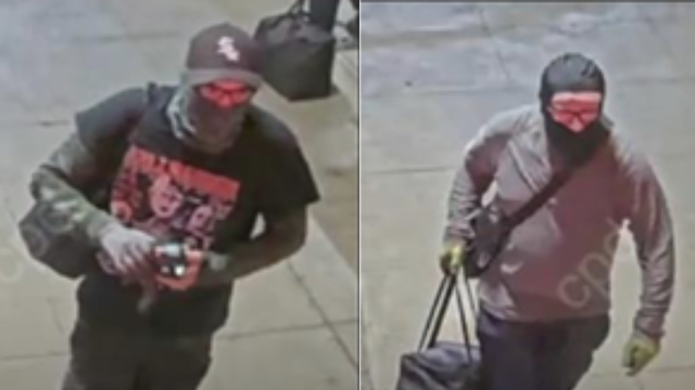 2 suspects defacing CTA property 