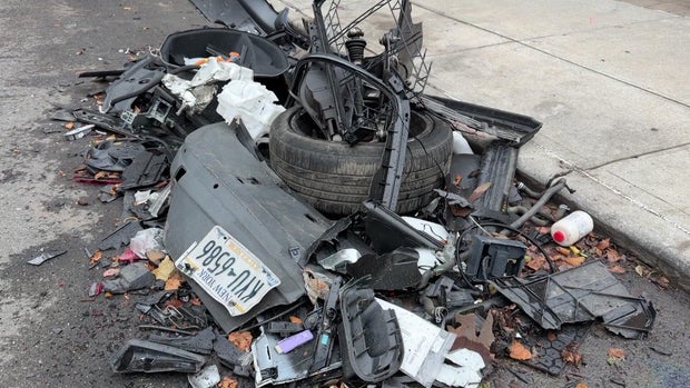Car parts on ground 
