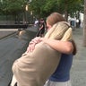 Shay Mahon and Maggie Smith at the 9/11 memorial 