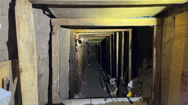 A photo of the tunnel provided by the Justice Department. 