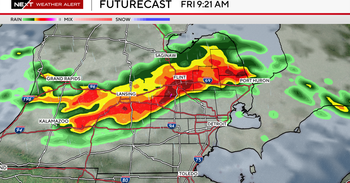 Another round of storms moving into Southeast Michigan Friday morning