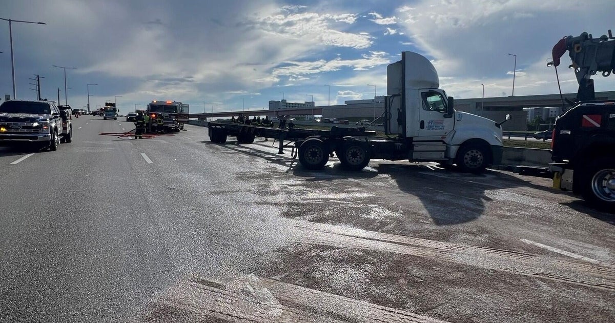 Tractor-Trailer Crash Spills 120 Gallons of Fuel, Shutting Miami Highway