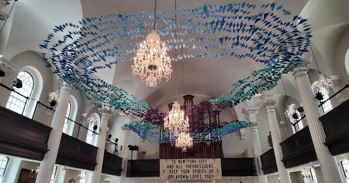 Origami installation commemorates 9/11 at Lower Manhattan church