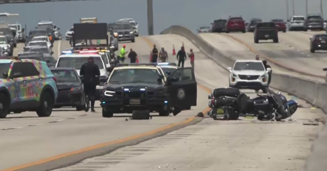 Miami police motorcycle officer injured in Florida Turnpike crash