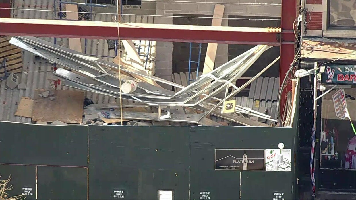 2 hospitalized after partial collapse at Bronx construction site - CBS ...