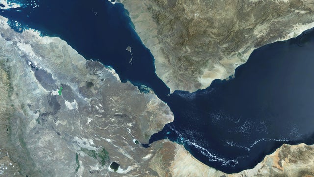 Satellite Imagery Of The Bab el-Mandeb Strait 