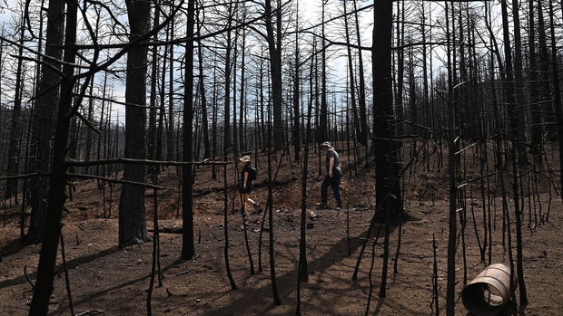 The aftermath of the Aspen Acres fire