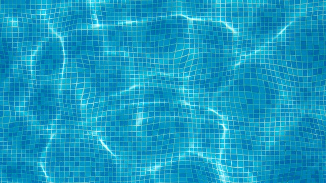 Blue water of the pool. Background. Selective focus. 