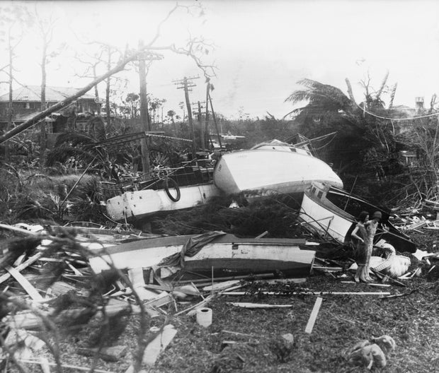 Wrecked Ships After Miami Hurricane