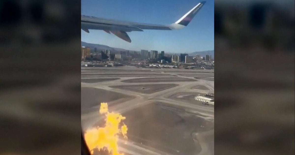 Video shows flames shooting from plane engine minutes after takeoff