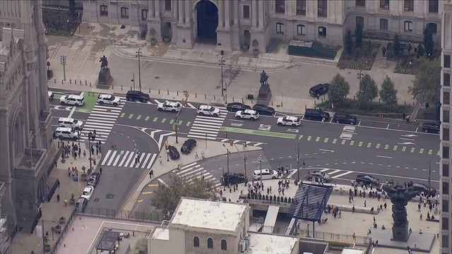 A general view shows the Philadelphia City Hall. 