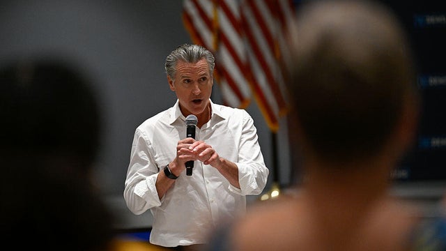 California Governor Gavin Newsom addresses Labor Day weekend rally in North Carolina 