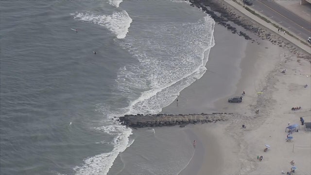 Overhead image of North Wildwood beach from Chopper 3 