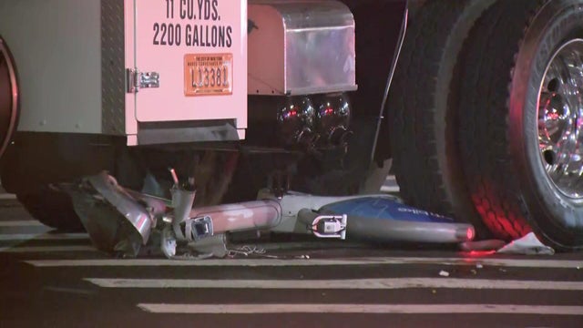 Citi Bike under tires of truck 