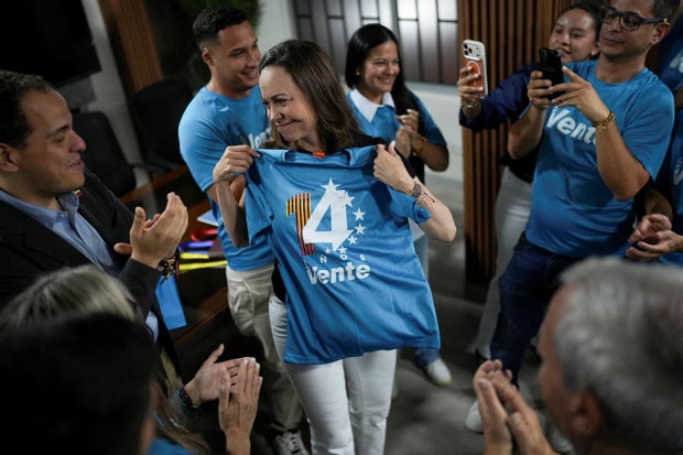 FILE PHOTO: Celebrations for the 14th anniversary of Venezuelan opposition leader Maria Corina Machado's "Vente Venezuela" political movement, in Panama City