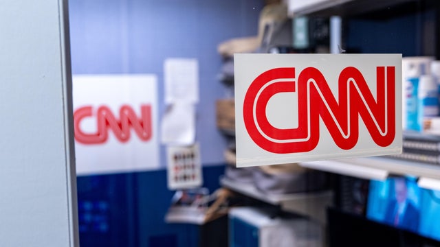 A sign is seen on the CNN both at the White House, Friday, Sept. 18, 2026, in Washington. 