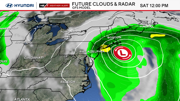 Rain moves out for most of Philadelphia region, tracking nor'easter.