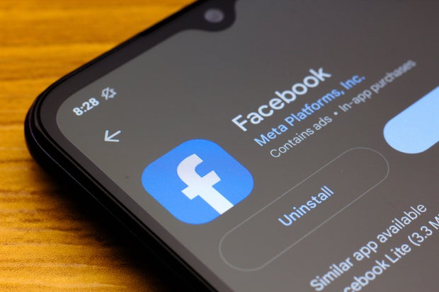 In this photo illustration, the Facebook logo is seen