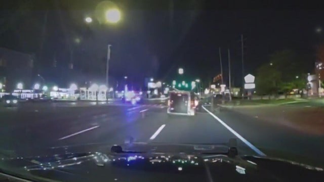 Law enforcement vehicles on a police chase 