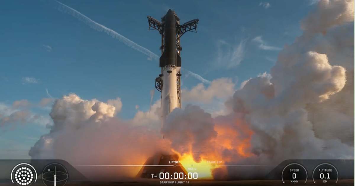 SpaceX изстреля Starship с първия полет на гигантска ракета в орбита