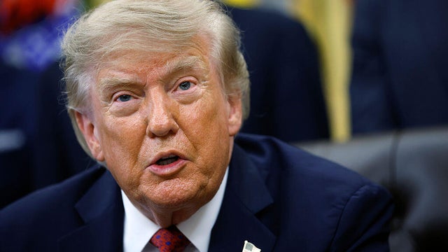 President Trump speaks during a healthcare affordability event in the Oval Office at the White House in Washington, D.C., on Aug. 31, 2026. 