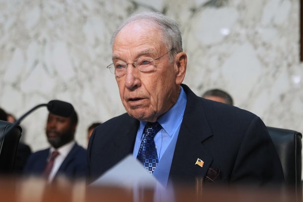 Sen. Chuck Grassley of Iowa gives opening remarks before Jack Smith testifies before the Senate Judiciary Committee in Washington, D.C., on Sept. 29, 2026.