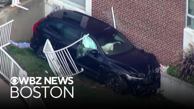 Car crashes into Faulkner Hospital building, injures 3