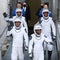 Crew launches to space station with astronaut who'll miss birth of 3rd child