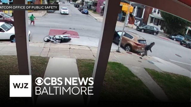 Deadly Northwest Baltimore motorcycle crash involving stolen car caught on video