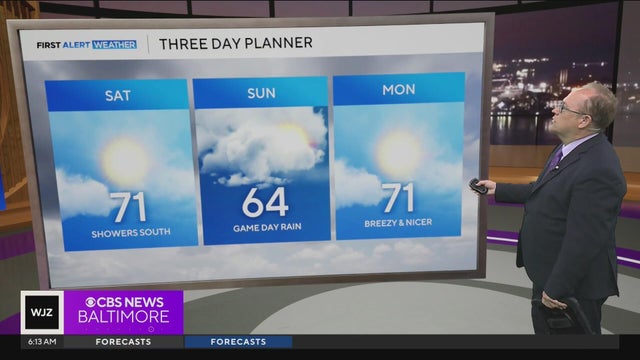 Tracking rain chances in the Maryland weekend weather forecast