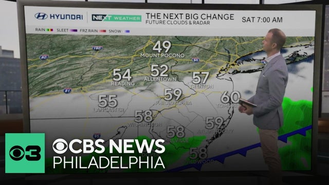 Chance of rain Friday night in Philadelphia region