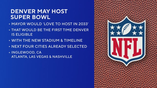 Denver Mayor Mike Johnston would "love to host" Super Bowl in 2033