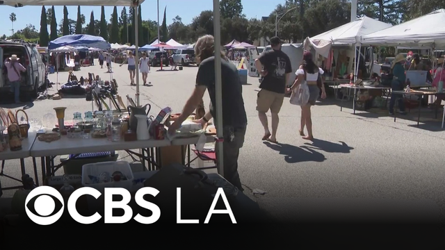 Shoppers brave the heat at Pasadena City College Flea Market