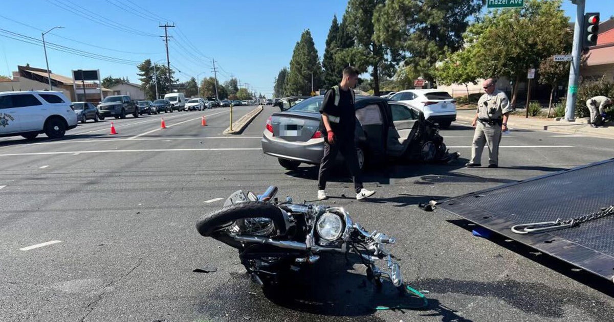 Orangevale crash involving motorcycle, sedan leaves rider hospitalized