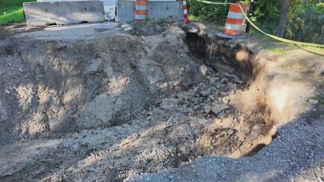Northville Township residents frustrated with massive sinkhole 