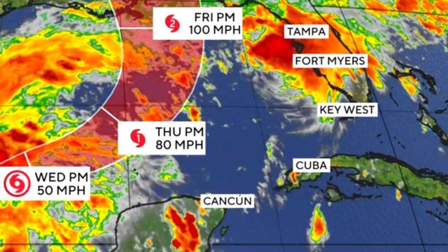 Potential tropical storm brewing in gulf