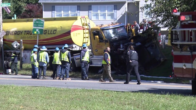 Fuel truck crash closes roads at busy intersection in Yonkers