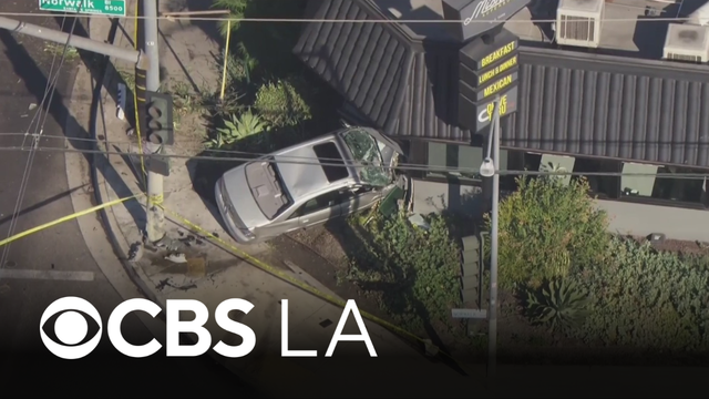 Pedestrian killed, 2 others hospitalized after car plows into Whittier burger restaurant