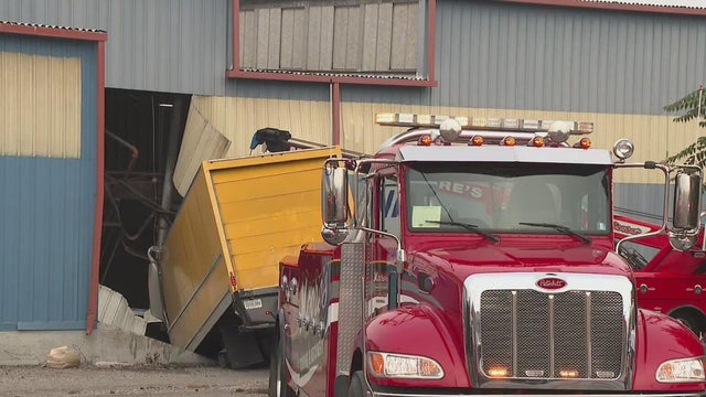 Box truck slams through side of Ambridge distribution business