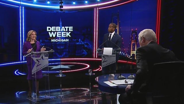 Benson, James square off in Michigan gubernatorial debate