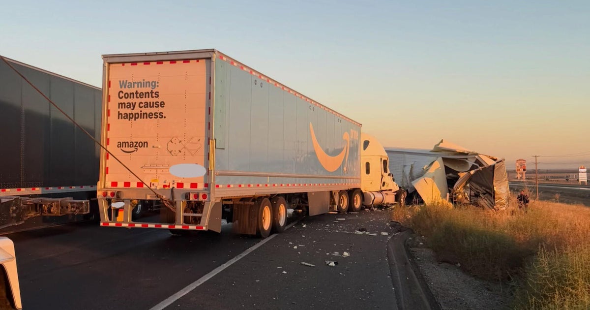 Northbound I-5 through Stanislaus County slowed by 2 big-rig crashes