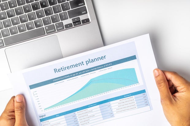 Retirement planning report showing financial growth and savings projections for future stability and success