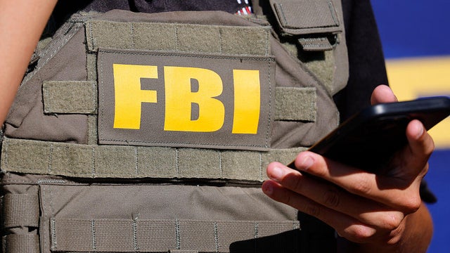 An FBI patch is displayed on a ballistic body armor vest at Marine Corps Air Station Miramar on Sept. 25, 2026, in San Diego, California. 