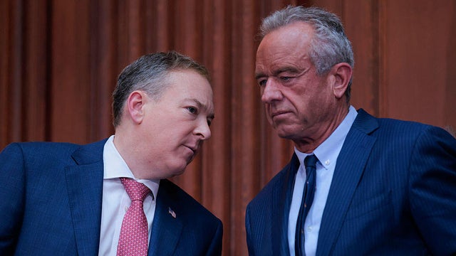 EPA Administrator Lee Zeldin and Health and Human Services Secretary Robert F. Kennedy Jr. participate in a roundtable discussion on PFAS at EPA headquarters in Washington, D.C., on May 18, 2026. 